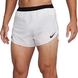 Nike White and Black Athletic Running Shorts